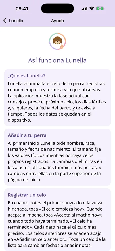 Guía dentro de la app